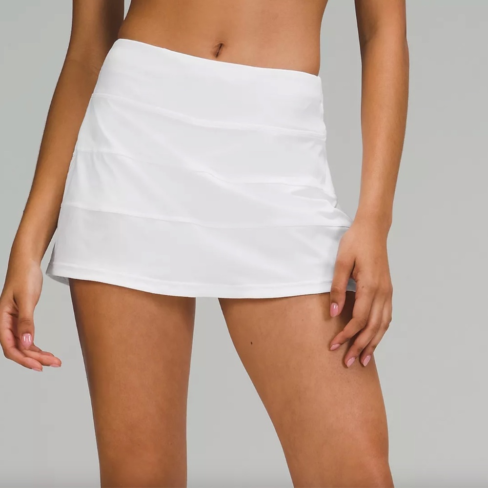 Lululemon Pace Rival Mid-Rise Skirt White Size 2